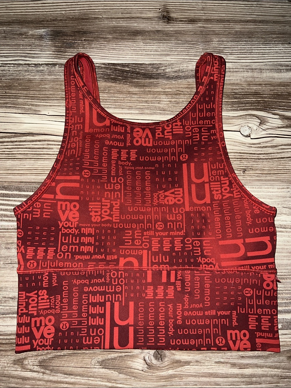 Lululemon Power Pivot Everlux Tank Top *Motif Lululemon Ombre Red Multi